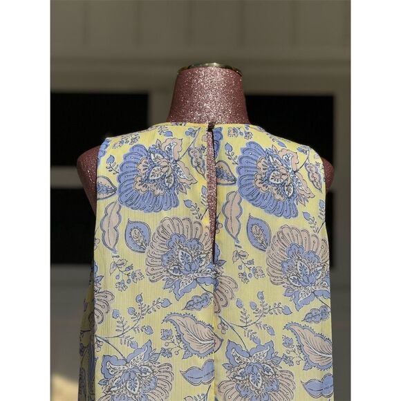 Tommy Hilfiger Women's Sleeveless Floral Print Dress Yellow Size 14 Knee-Length - Picture 6 of 11